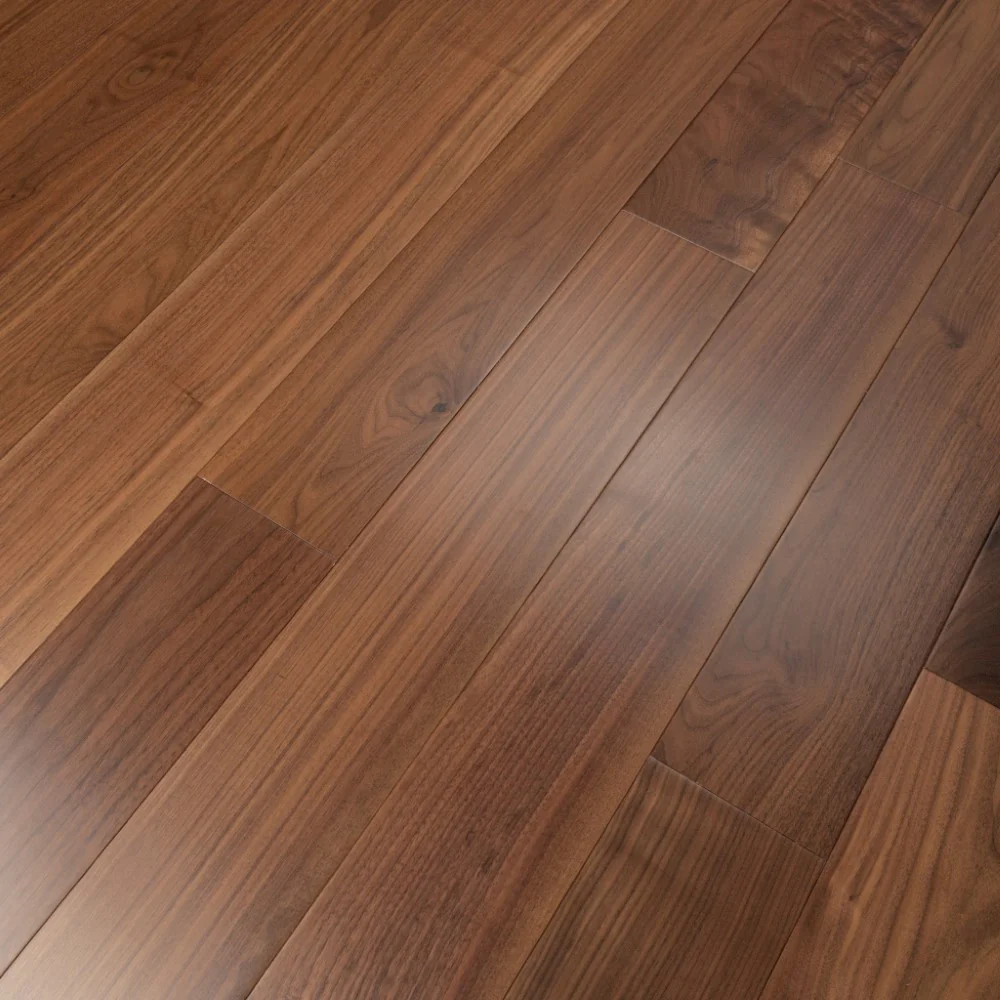 American Black Walnut 14mm x 150 lacquered tongue and groove engineered flooring - WAL1451 - Image 4